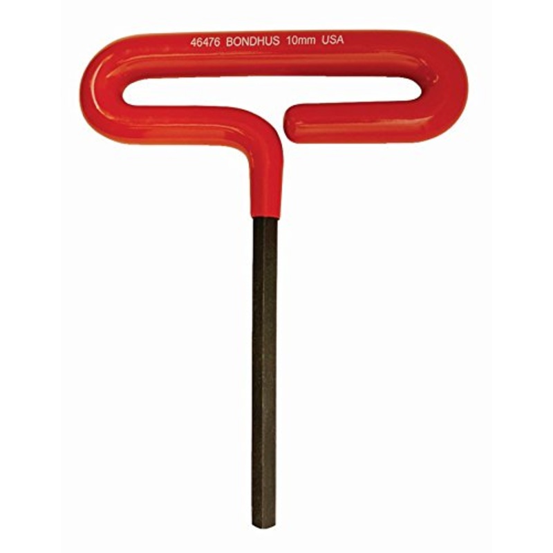 BONDHUS 10mm T-Handle Hex Cushion Grip 6, 46476
