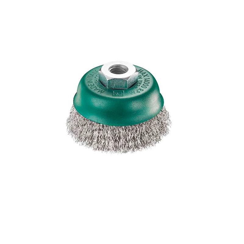 SITBRUSH T80 80mm Crimped 0.35 Steel Cord Cup Brush For Angle Grinder M14, 0154