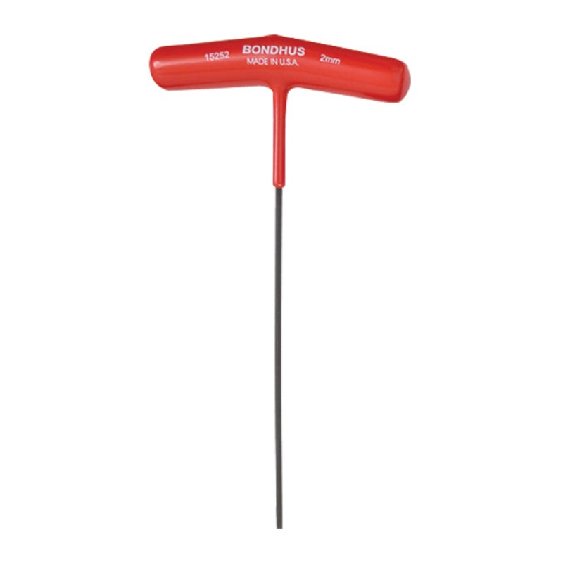 BONDHUS 2mm T-Handle 6 Hex Driver, 15252