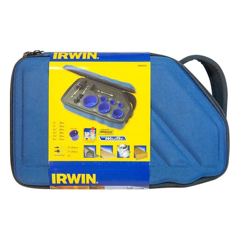 Irwin 600P Bi-Metal High Speed Holesaw Set, 9 Piece