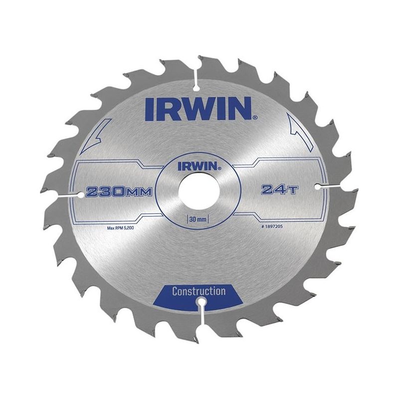 Irwin Construction Circular Saw Blade 230 x 30mm x 24T ATB