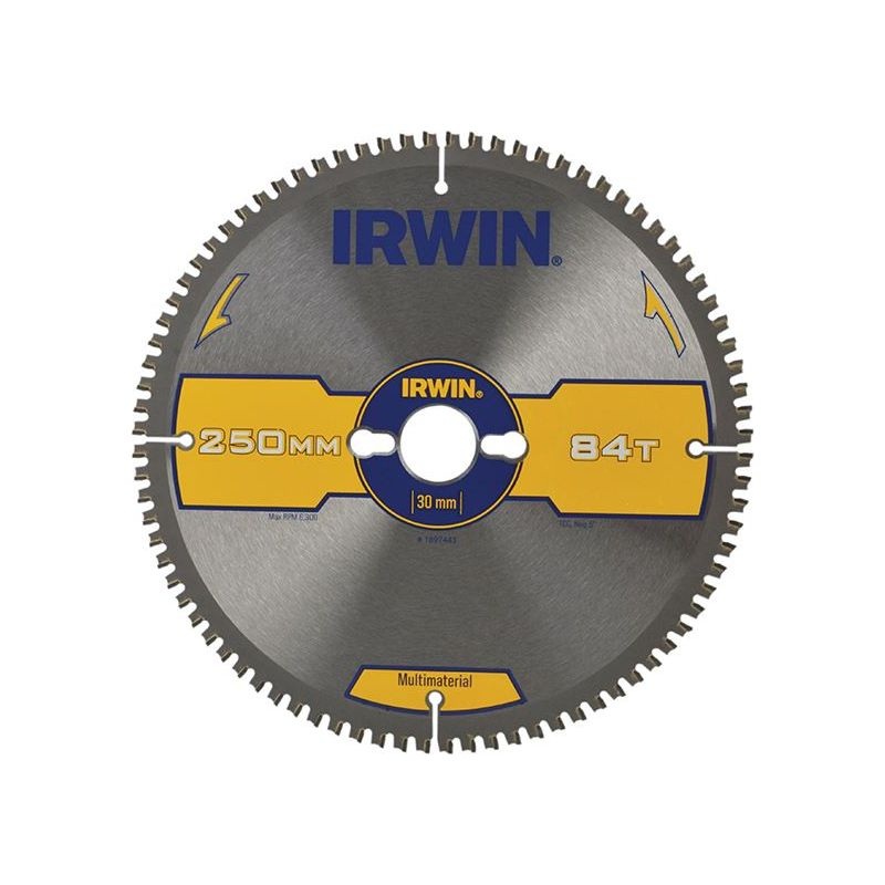 Irwin Multi Material Circular Saw Blade 250 x 30mm x 84T TCG