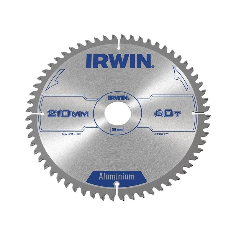 Irwin Professional Aluminium Circular Saw Blade 210 x 30mm x 60T TCG