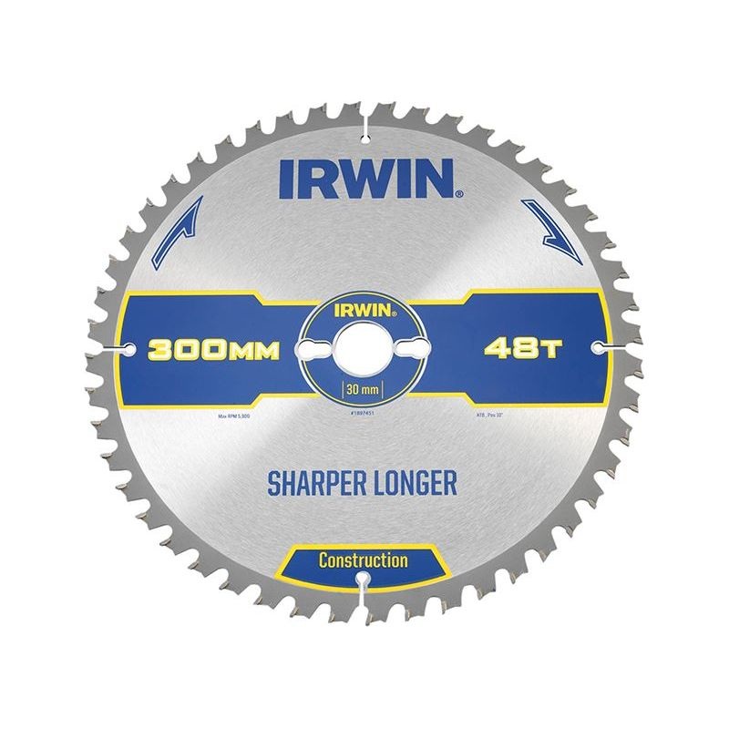 Irwin Construction Table & Mitre Circular Saw Blade 300 x 30mm x 48T ATB