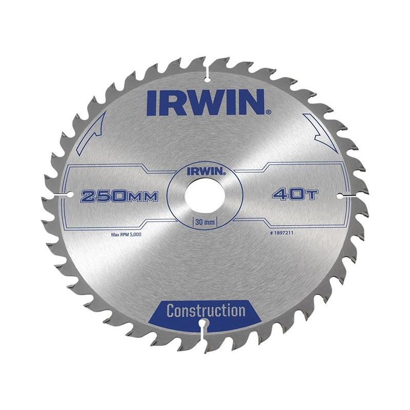 Irwin General Purpose Table & Mitre Saw Blade 250 x 30mm x 40T ATB