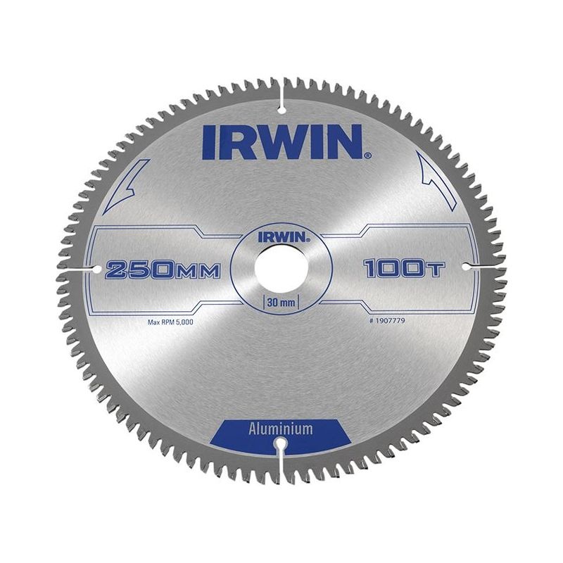 Irwin Professional Aluminium Circular Saw Blade 250 x 30mm x 100T TCG