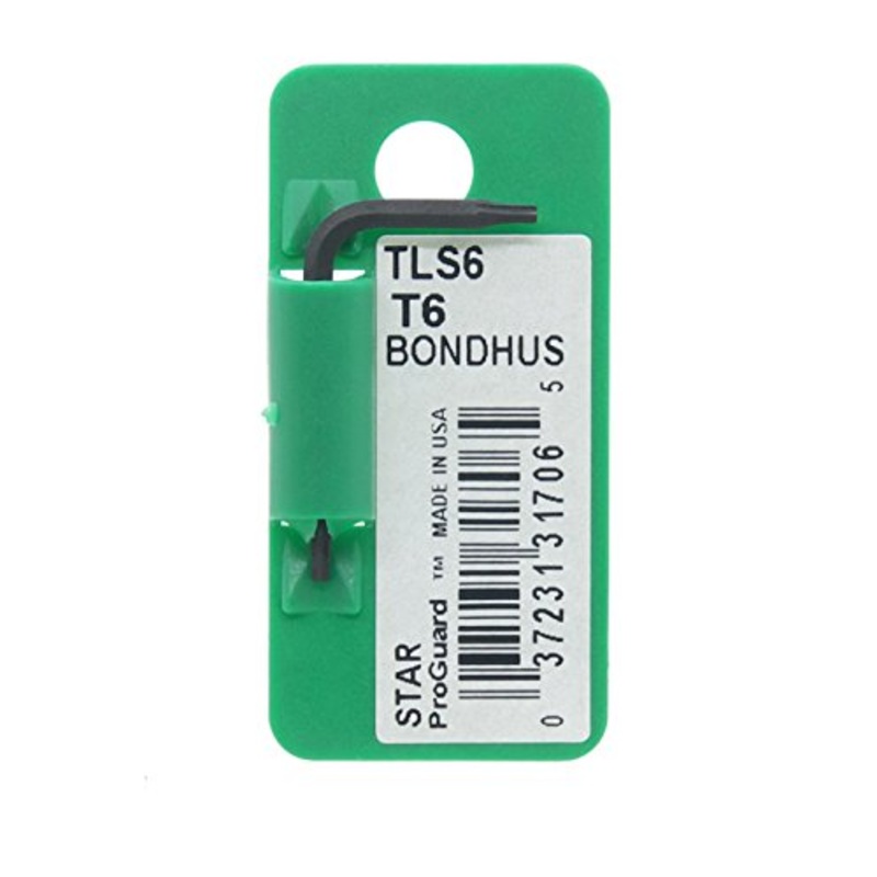 BONDHUS T6 Torx Key Short TX6, 31706