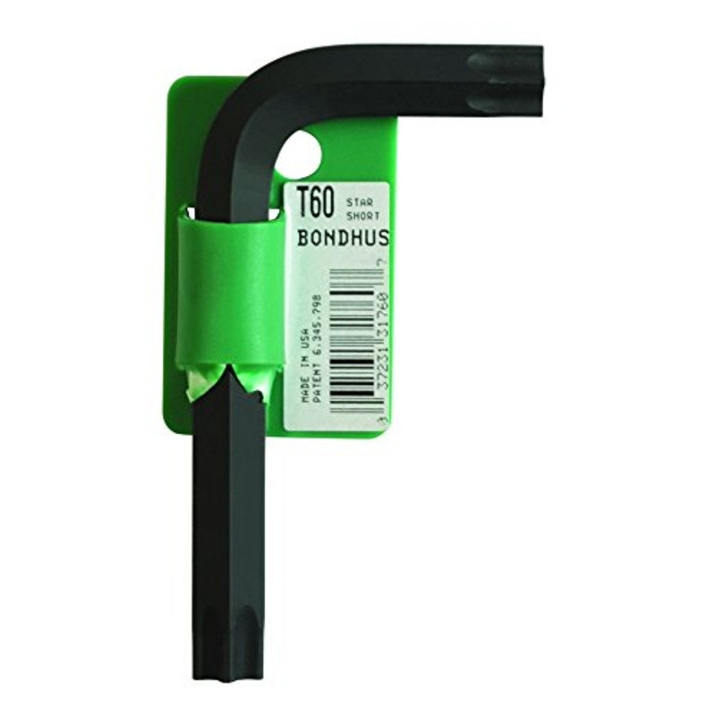BONDHUS T60 Torx Key Short TX60, 31760