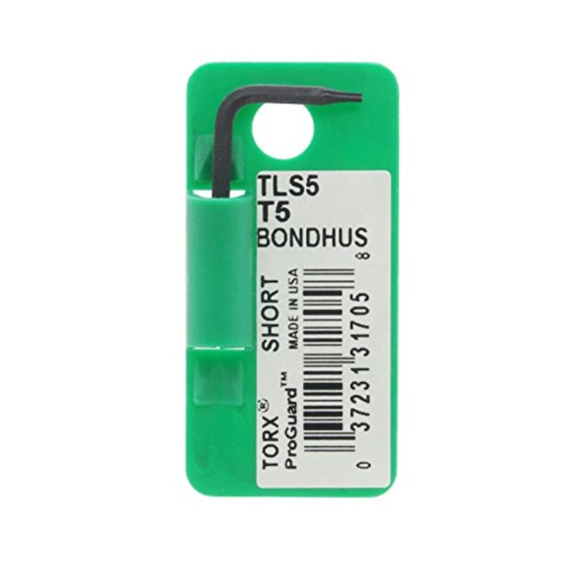BONDHUS T5 Torx Key Short TX5, 31705