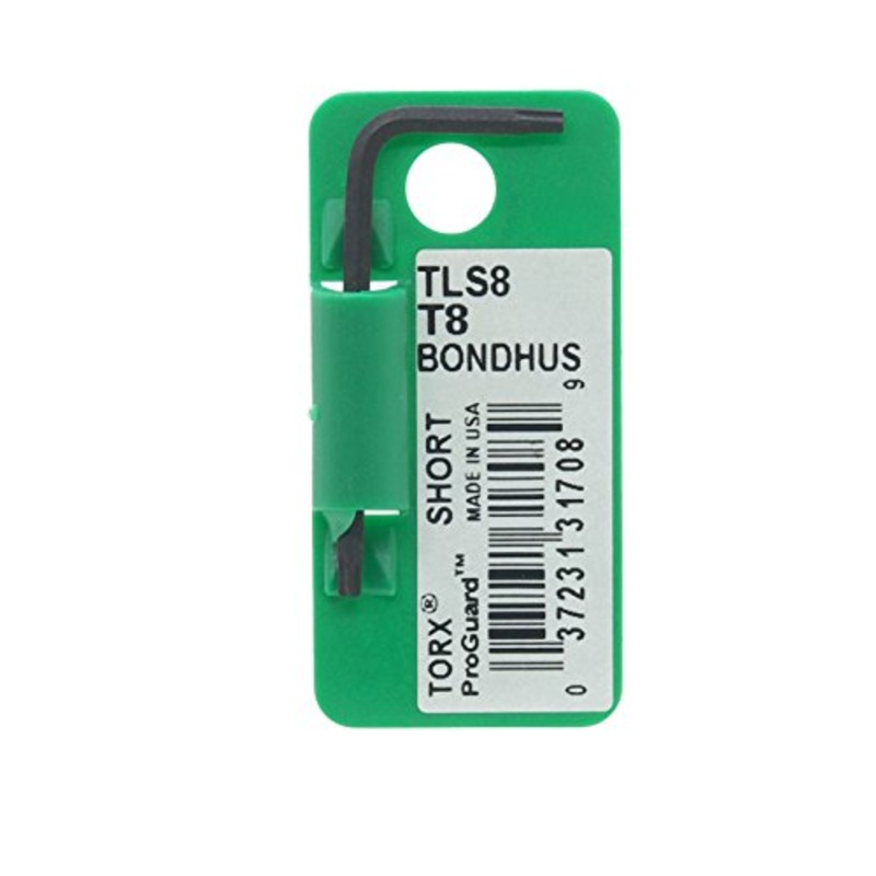 BONDHUS T8 Torx Key Short TX8, 31708