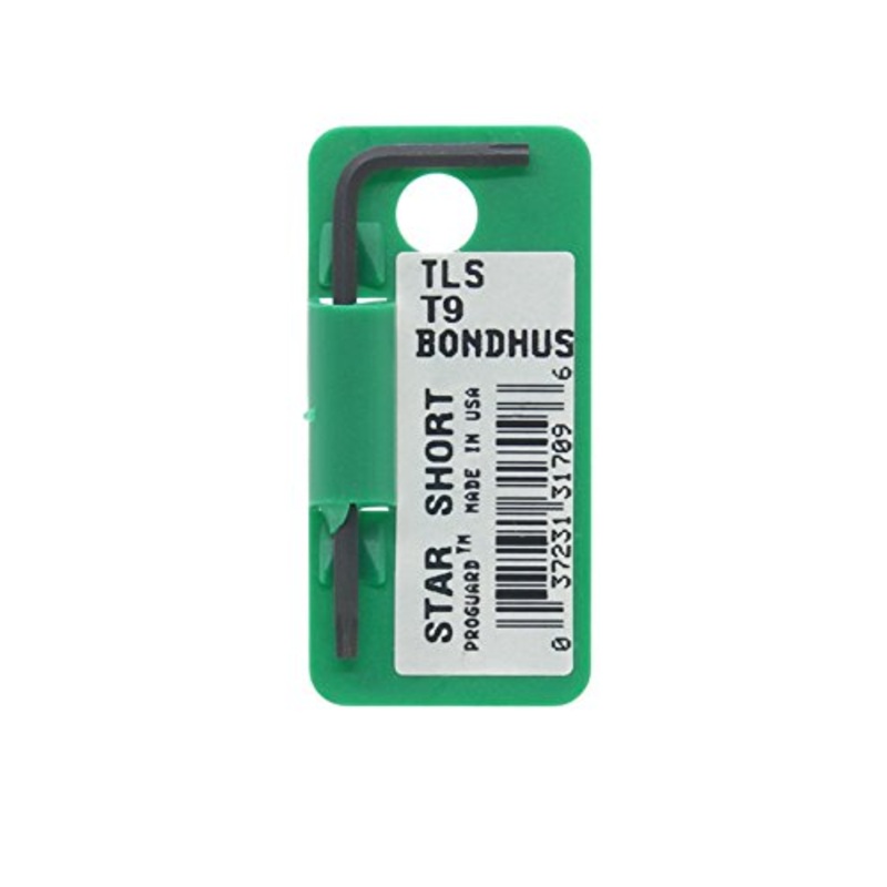 BONDHUS T9 Torx Key Short TX9, 31709