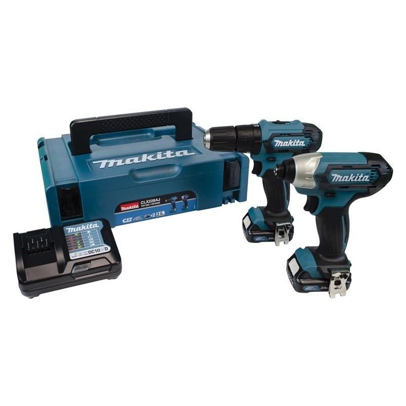 Makita CLX228AJ 12Vmax CXT Twin Pack 12V 2 x 2.0Ah