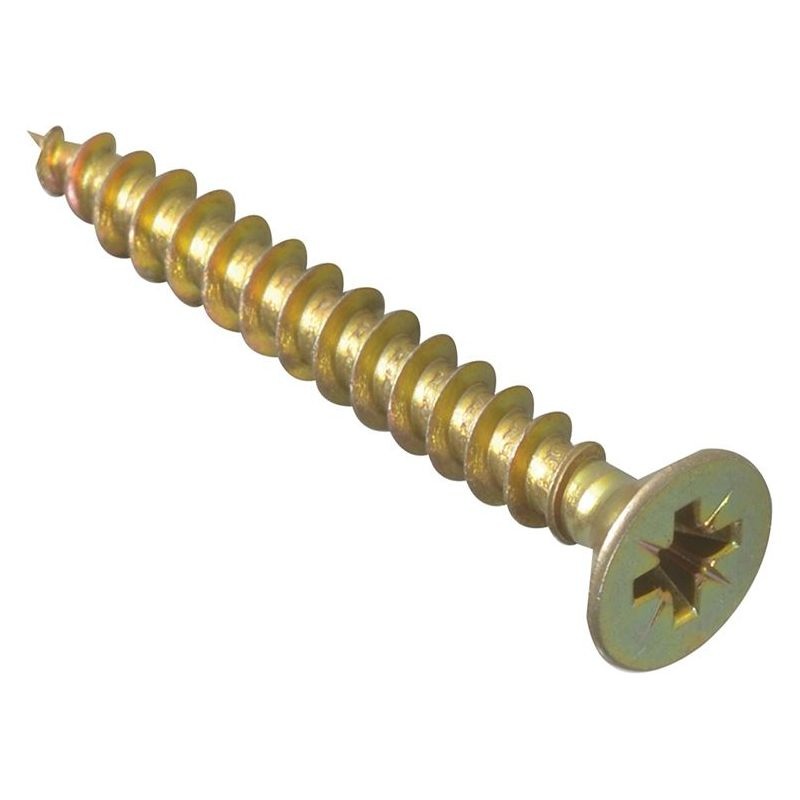 Forgefix Multi-Purpose Pozi Compatible Screw CSK ST ZYP 6.0 x 40mm Box 200