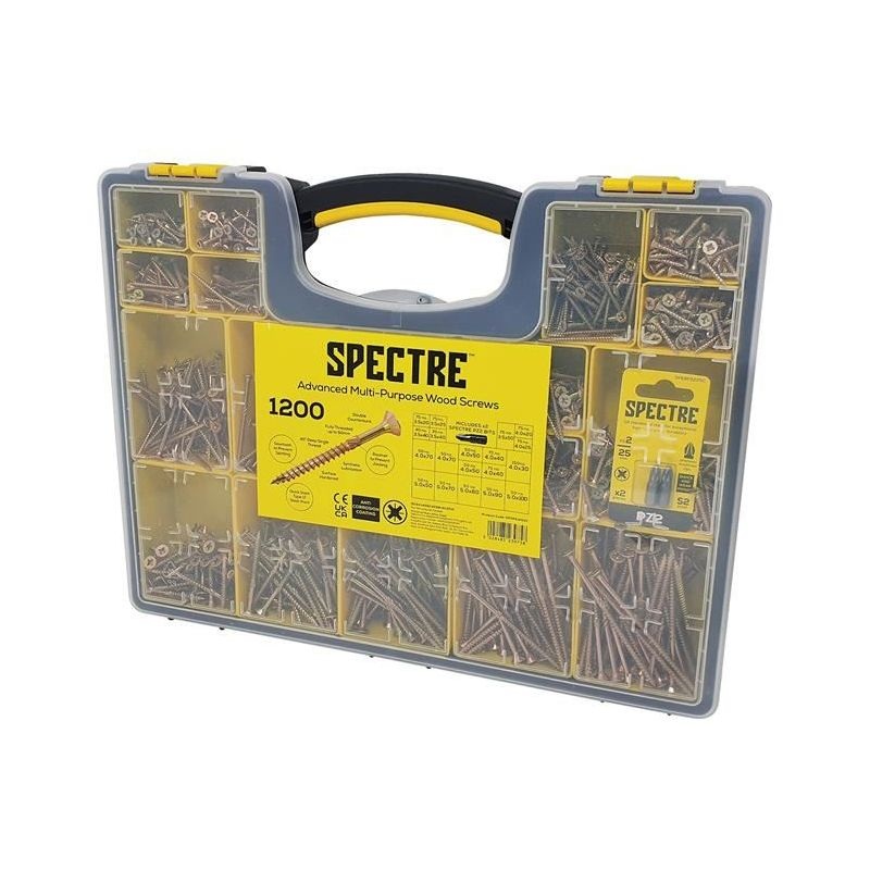 Forgefix Spectre Wood Screw Site Organiser 1200 Piece