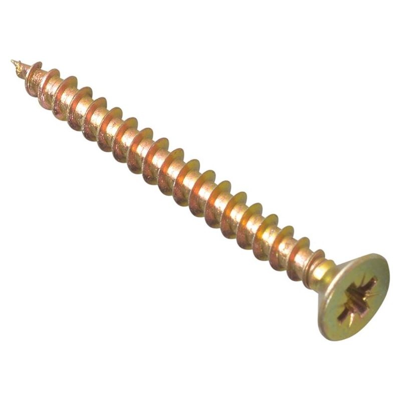 Forgefix Multi-Purpose Pozi Compatible Screw CSK ST ZYP 6.0 x 50mm Box 100