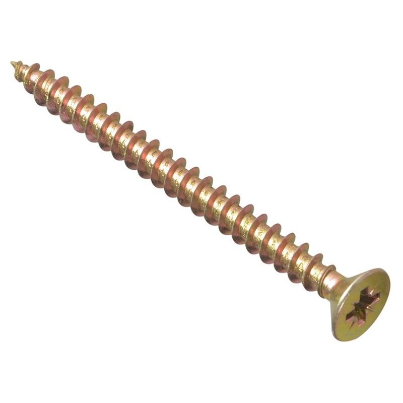 Forgefix Multi-Purpose Pozi Compatible Screw CSK ST ZYP 6.0 x 60mm Box 100