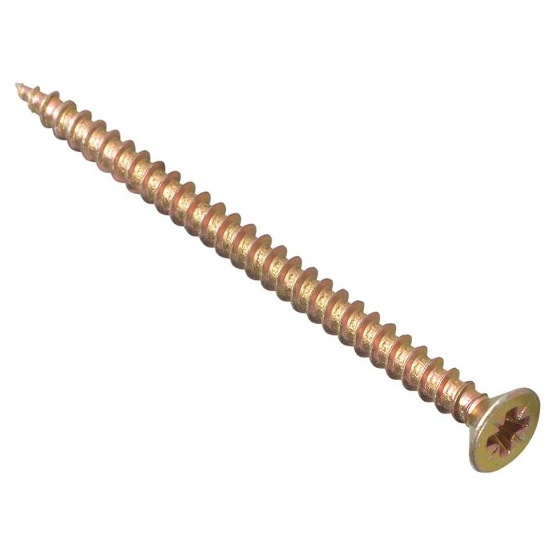 Forgefix Multi-Purpose Pozi Compatible Screw CSK ST ZYP 6.0 x 80mm Box 100