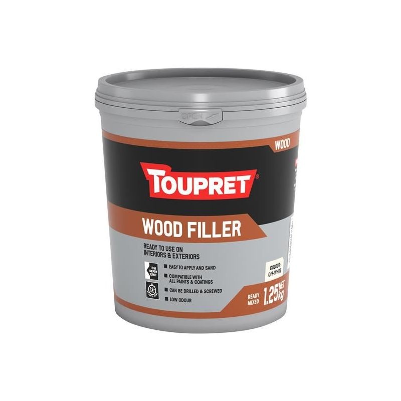 Toupret Wood Filler Off-White 1.25kg