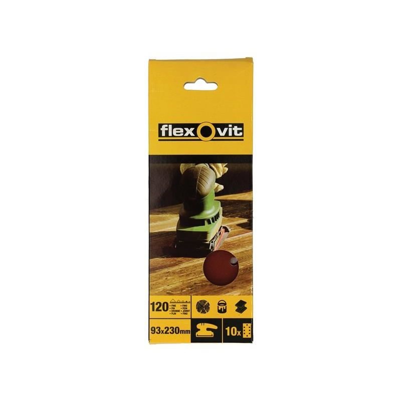 Flexovit 1/3 Sanding Sheets Perforated Medium 80 Grit (Pack 10)
