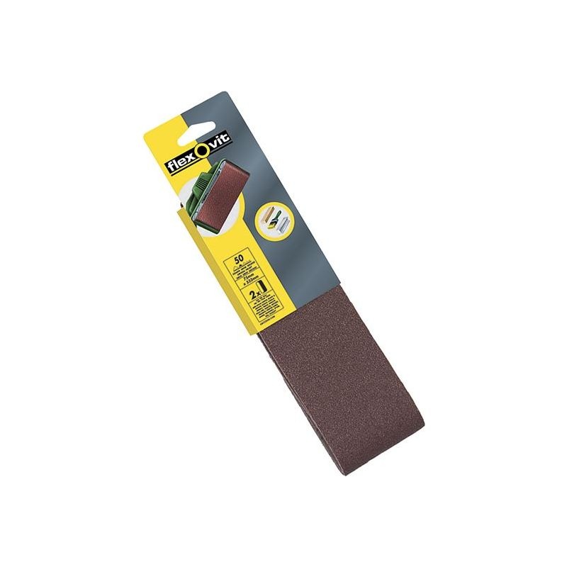 Flexovit Cloth Sanding Belt 533 x 75mm Fine 120G (Pack 2)