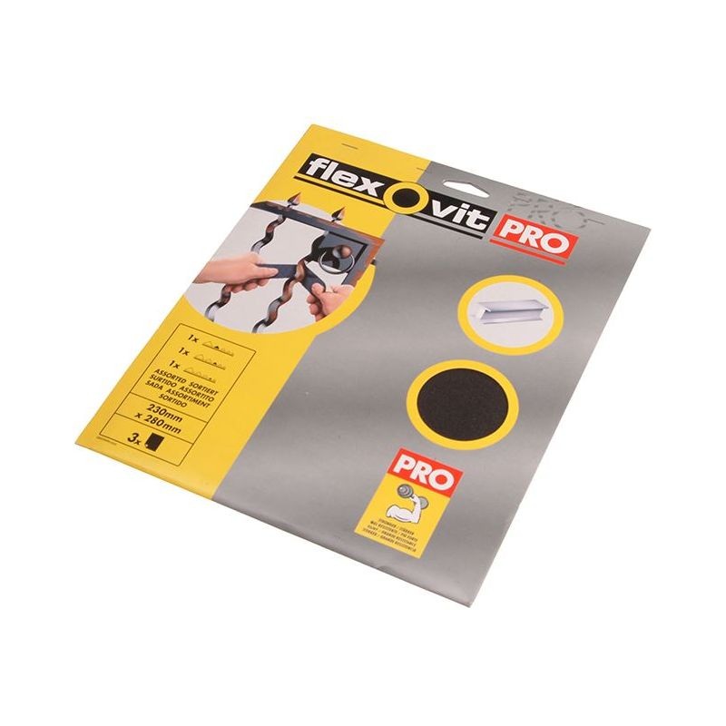 Flexovit Emery Cloth Sanding Sheets 230 x 280mm Very Fine 150G (25)