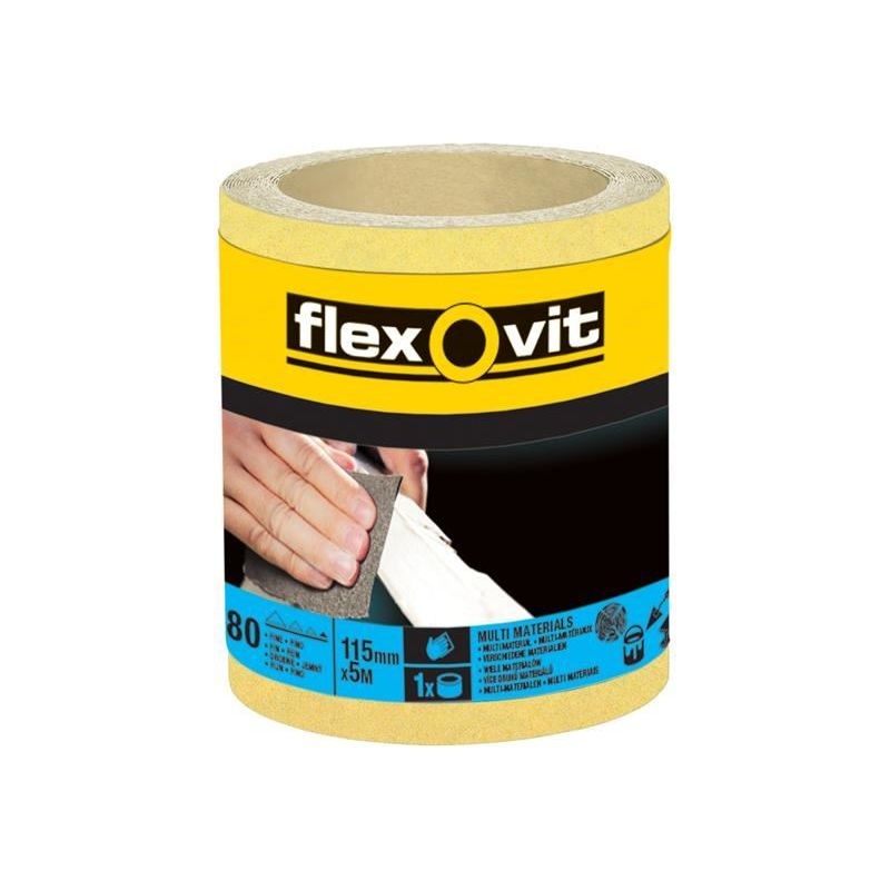 Flexovit High Performance Sanding Roll 115mm x 5m Extra Coarse 40G