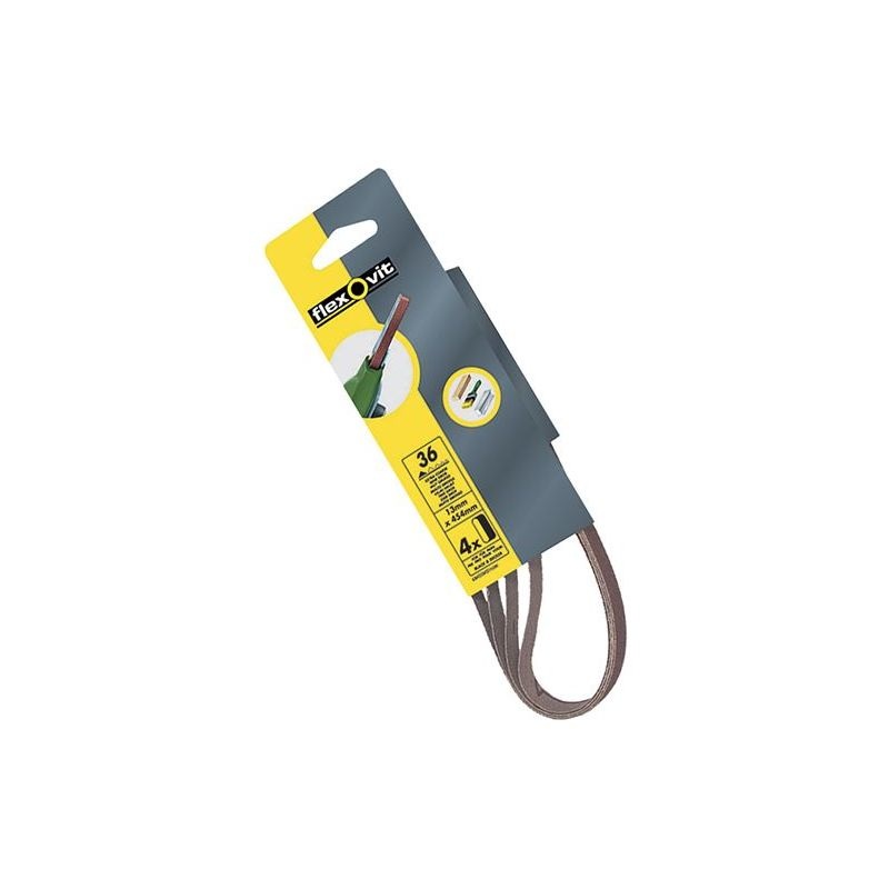 Flexovit Powerfile Sanding Belt 454mm x 13mm Coarse 50g (Pack 4)