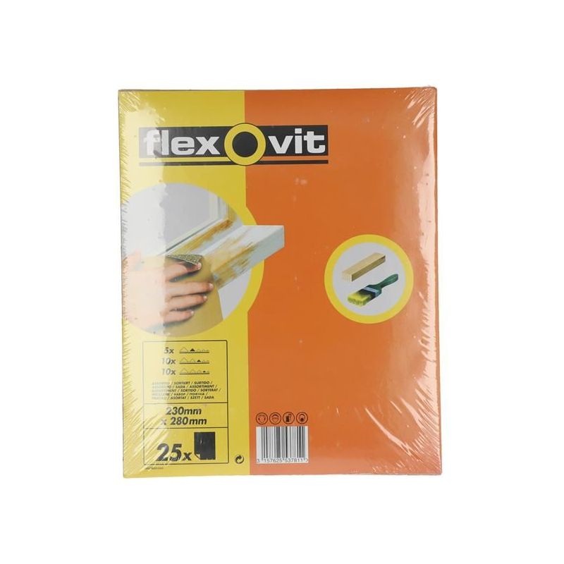 Flexovit Glasspaper Sanding Sheets 230 x 280mm Assorted (25)