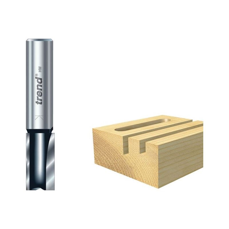 Trend TR12 x 1/4 TCT Two Flute Cutter Long Shank 12 x 19mm
