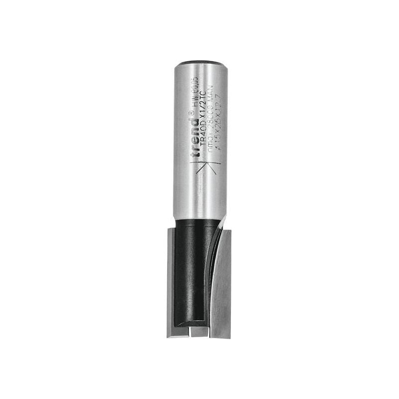 Trend TR40D x 1/2 TCT Two Flute Cutter Long Shank 15 x 25mm