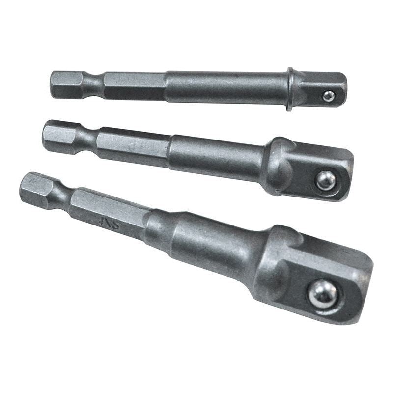 Faithfull Hex to Square Drive Adaptor Set, 3 Piece