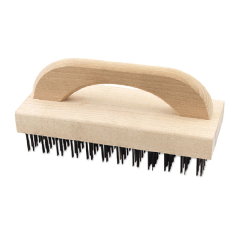 Alegacy Foodservice Products 410 Jumbo Block Brush 9-1/4 X 4-3/4 Hardwood Sanded Block And Handle