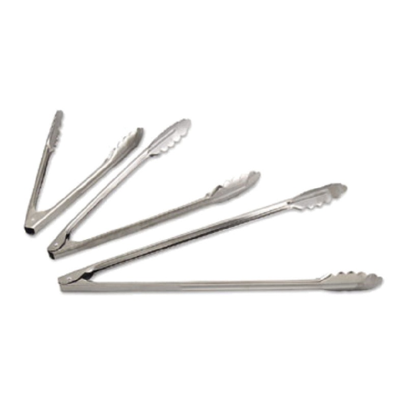 Alegacy Foodservice Products 6513 E Economy Spring Tongs 16L Scalloped Edge