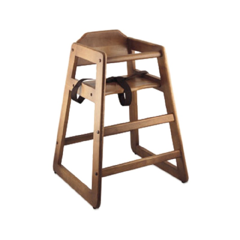 Alegacy Foodservice Products 80973 Baby Chair 27-1/4 Wood With Stain Resistant Finish