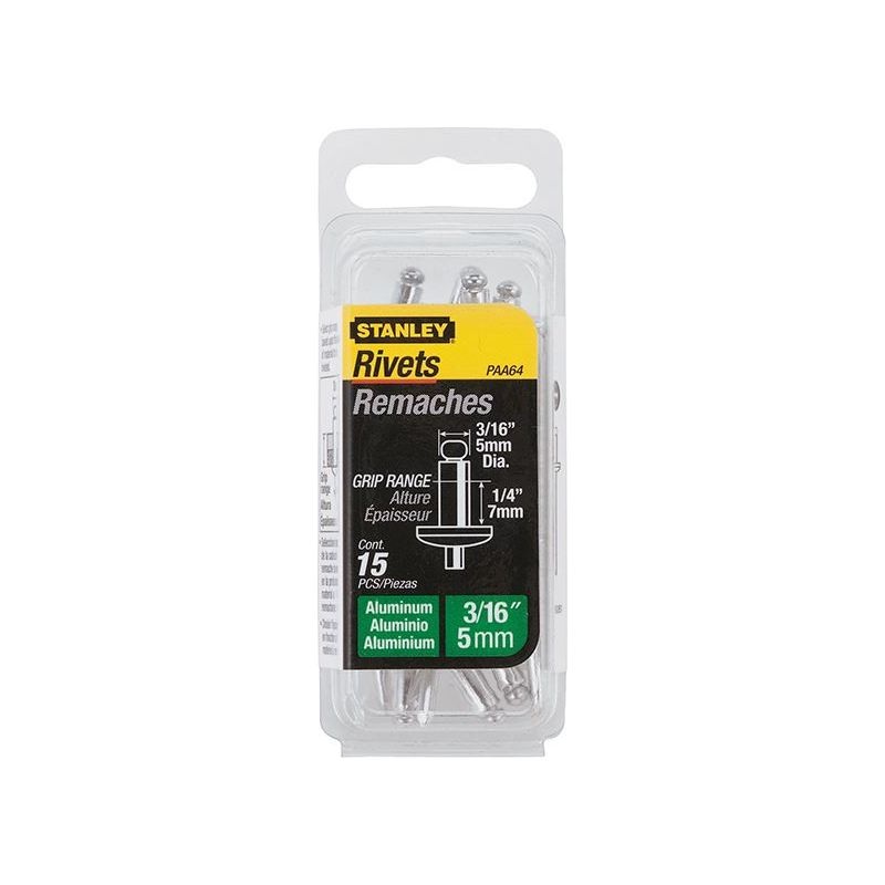 Stanley Hand Tools 1-PAA64 Aluminium Rivets Medium 5 x 7mm Pack of 15