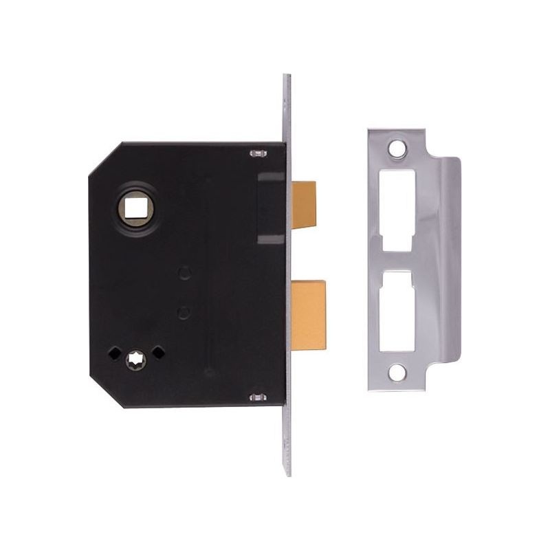 Union 2294 Mortice Bathroom Lock Chrome Finish 76mm 3in Box