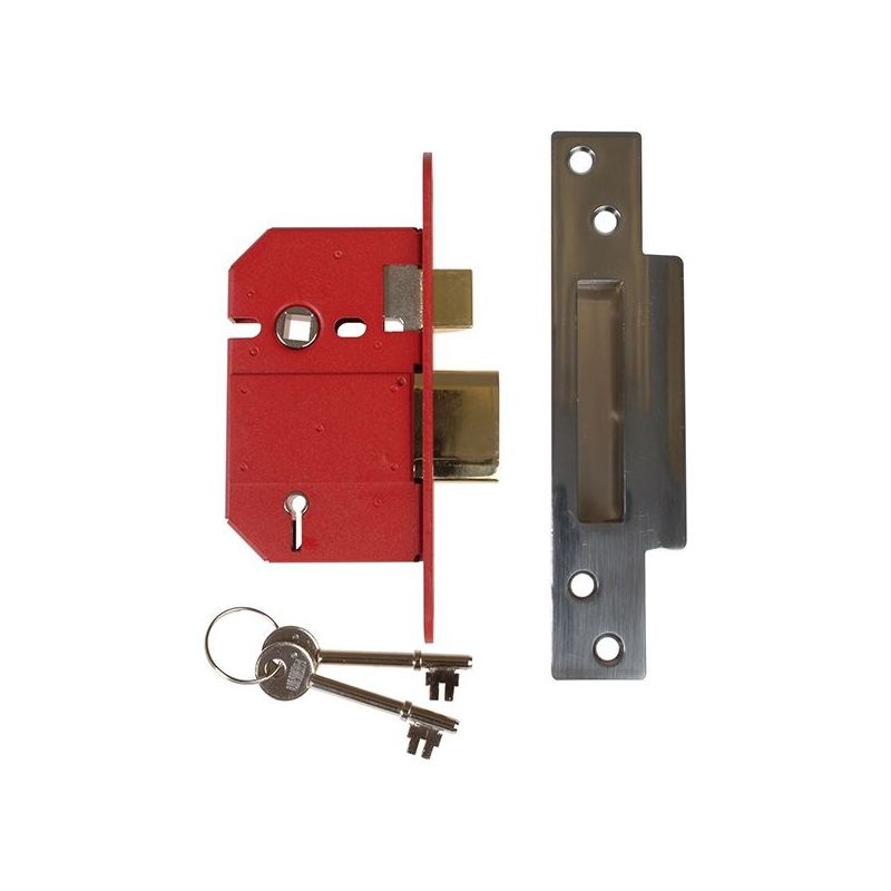 Union StrongBOLT 2200S BS 5 Lever Mortice Sashlock Satin Chrome 68mm Box