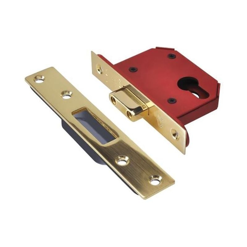 Union StrongBOLT 21EU EUS-PB-3.0 Euro Deadlock Plated Brass 81mm 3in