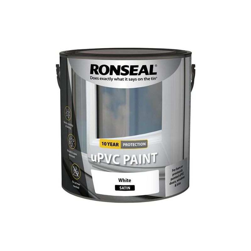 Ronseal uPVC Paint White Satin 2.5 litre