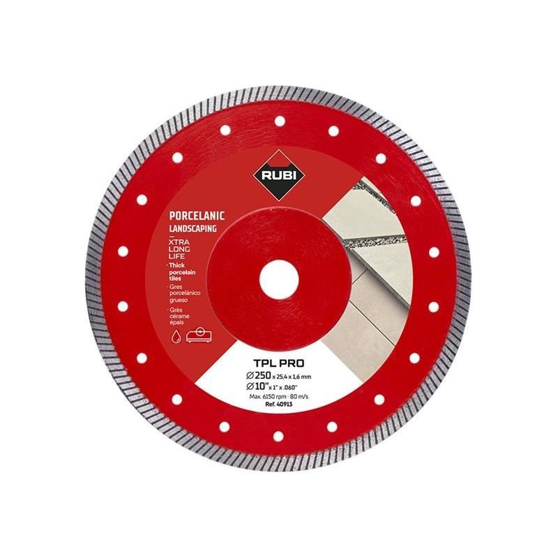 Rubi Tiling Tools TPL 250 EXT Pro Diamond Blade 250mm