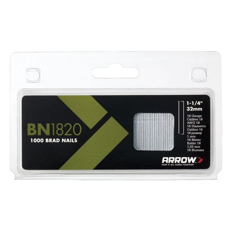 Arrow BN1820 Brad Nails 32mm 18g (Pack 1000)
