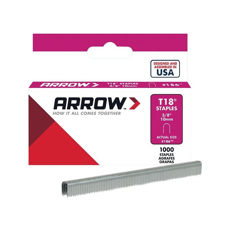Arrow T18 Staples 10mm (3/8in) (Box 1000)