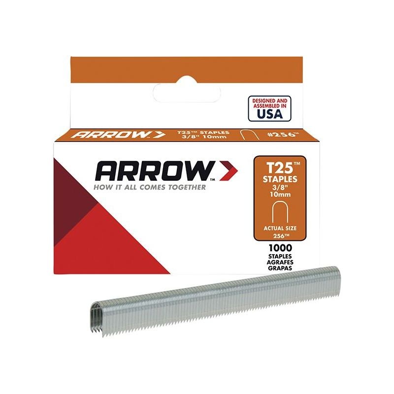 Arrow T25 Staples 10mm (3/8in) (Box 1000)