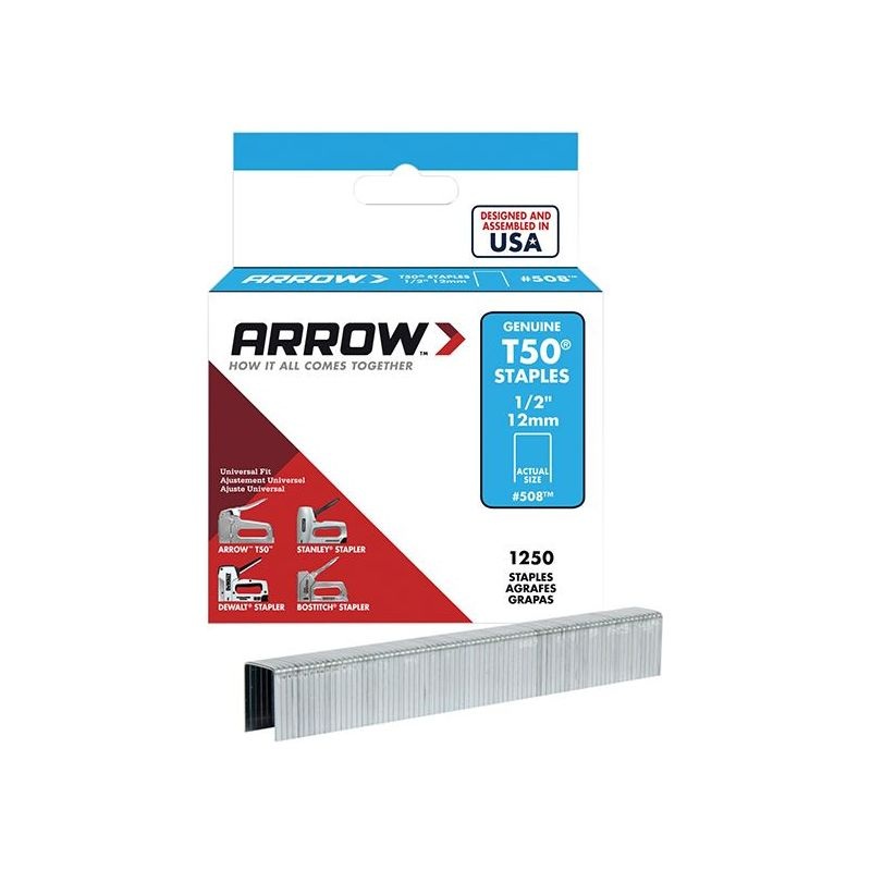 Arrow T50 Staples 12mm (1/2in) (Box 1250)