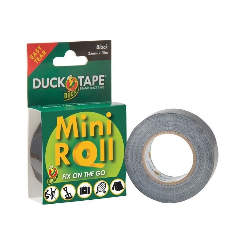 Shurtape Duck Tape Mini Roll 25mm x 10m Black