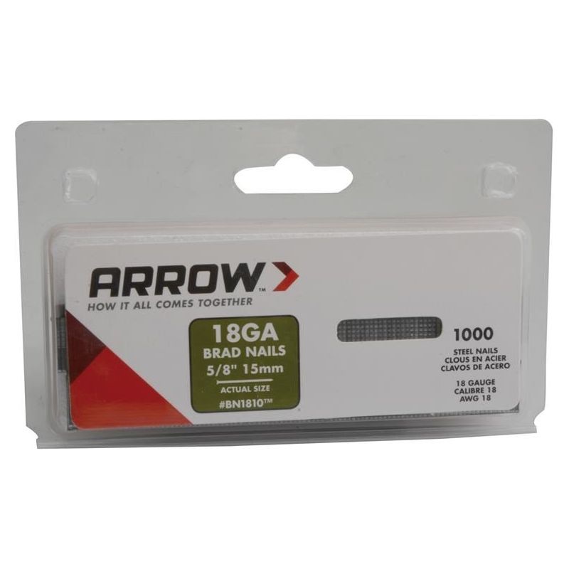 Arrow BN1810 Brad Nails 15mm (Pack 1000)