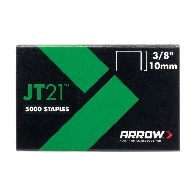Arrow JT21 T27 Staples 10mm (3/8in) (Box 5000)