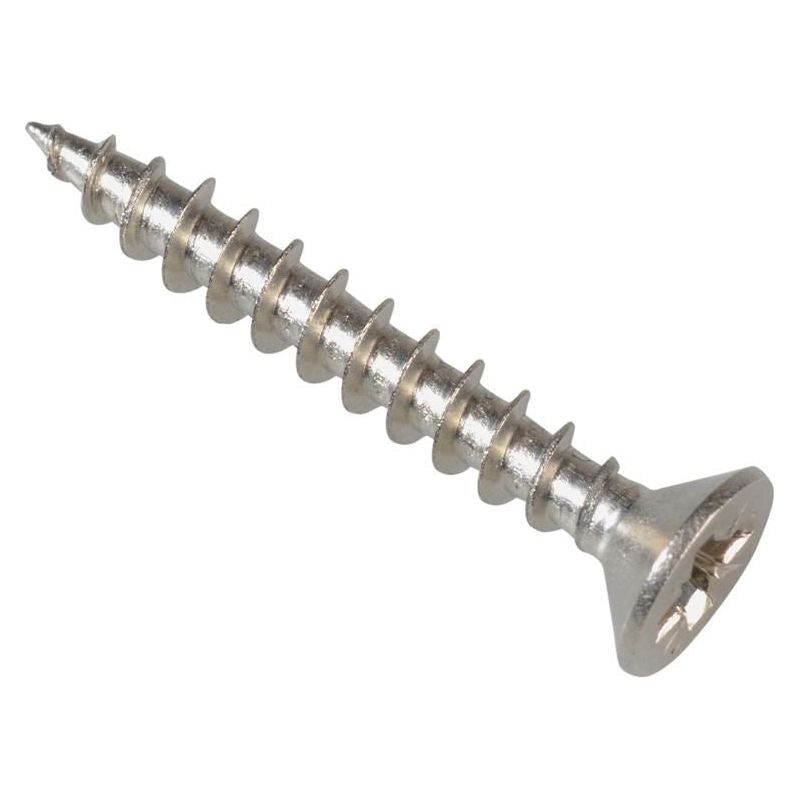 Forgefix Multi-Purpose Pozi Compatible Screw CSK ST S/Steel 3.5 x 25mm Box 200