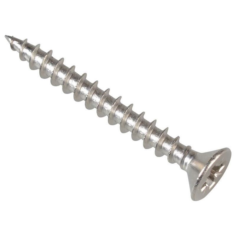 Forgefix Multi-Purpose Pozi Compatible Screw CSK ST S/Steel 3.5 x 30mm Box 200
