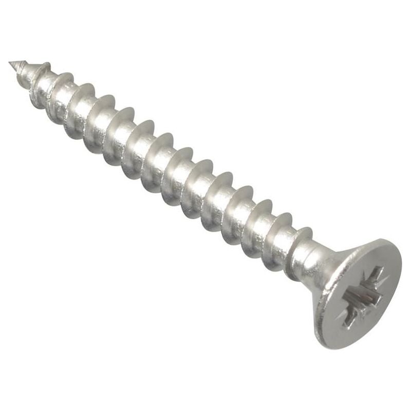 Forgefix Multi-Purpose Pozi Compatible Screw CSK ST S/Steel 5.0 x 40mm Box 200